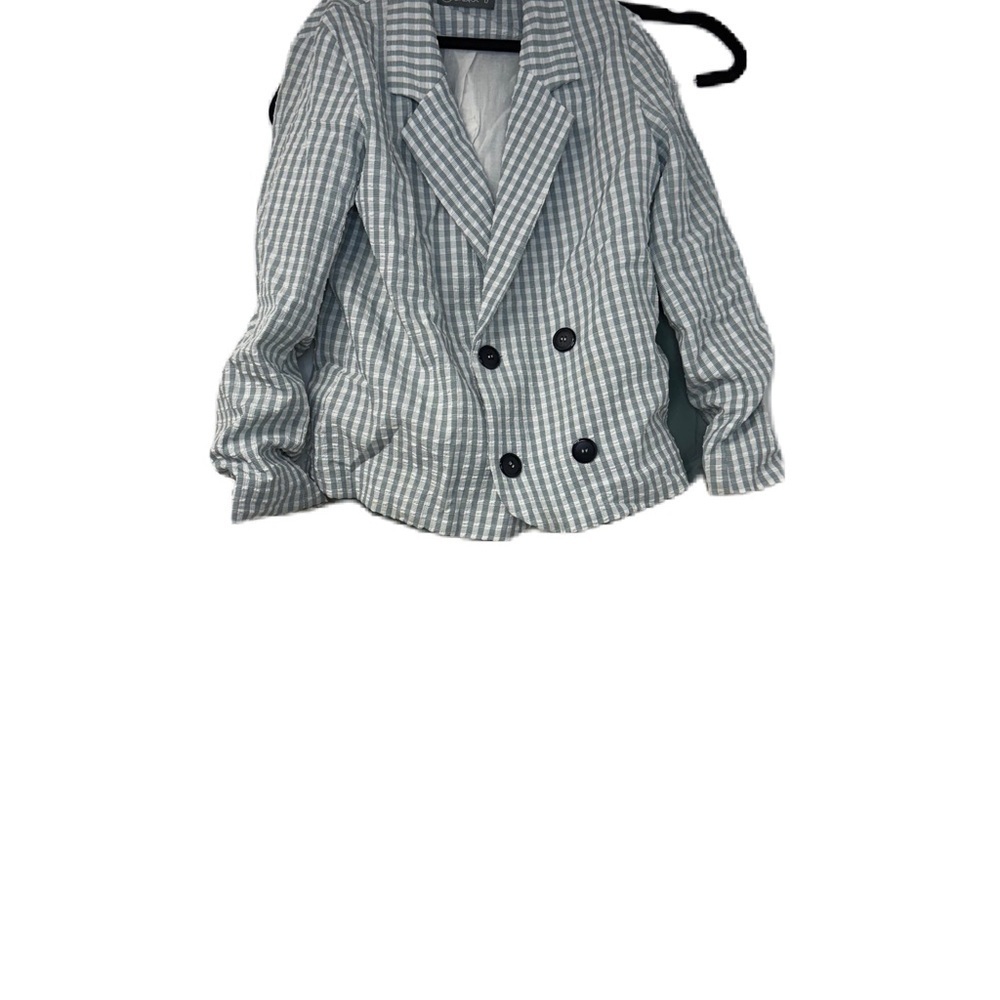 Belati boys Double-Breasted Blazer with Wide Lapels & shorts green checks